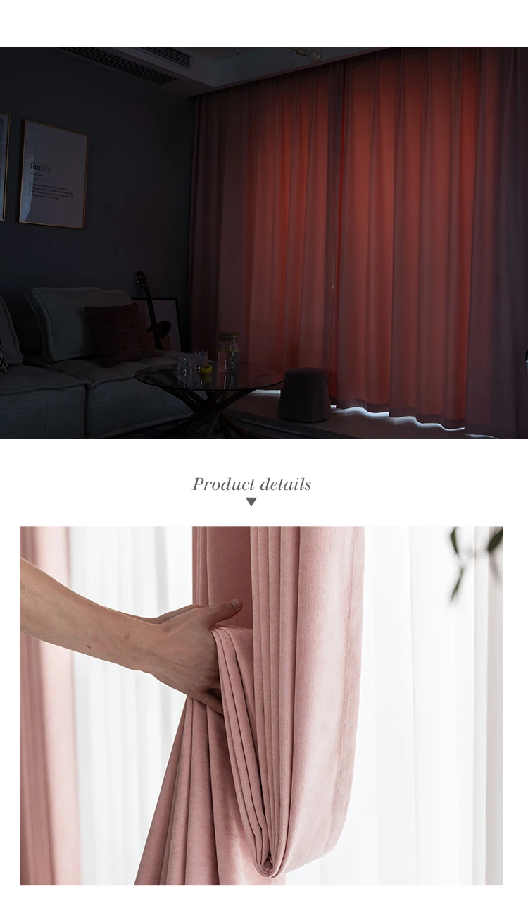 Innermor, роскошная шенилловая затемненная занавеска для окон, драпированная панель для гостиной, спальни, интерьерное украшение для дома, однотонный цвет