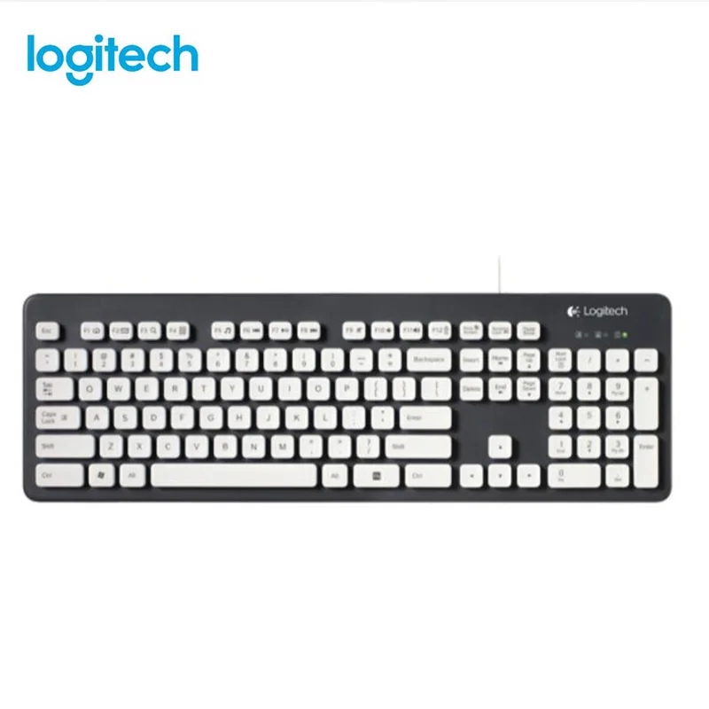 Белый Logitech K310 моющаяся Водонепроницаемая Проводная usb-клавиатура для ПК, ноутбука, компьютера, проводная клавиатура, USB домашняя офисная Коммерческая клавиатура - Цвет: Белый
