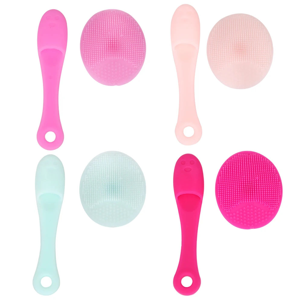 Facial Exfoliating Brush 2 piece/set Skin SPA Scrub Cleanser Tool Soft Silicone Face Cleaning Pad | Дом и сад