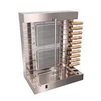 110v 220v Gas Kebab Shawarma Heating BBQ Lamb Griddle Vertical Rotating Meat Roaster Home Use  Machine 2