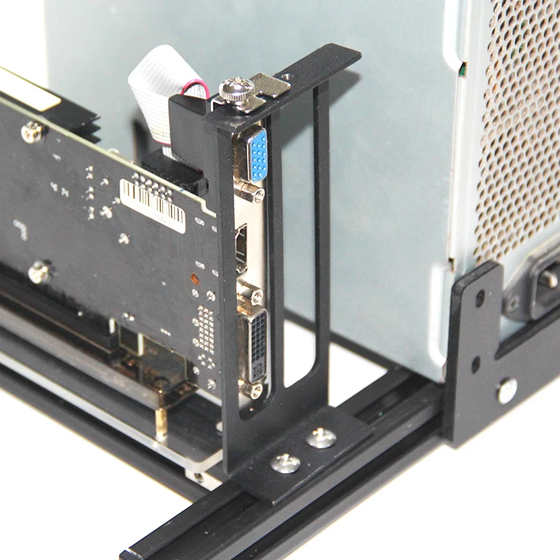 Placa Gráfica do Chassi do Desktop Defletor C-tipo Placa Gráfica Suporte de Fixação Dupla-furo Liga de Alumínio Faça Você Mesmo Gpu Suporte com Parafusos - Imagem 3