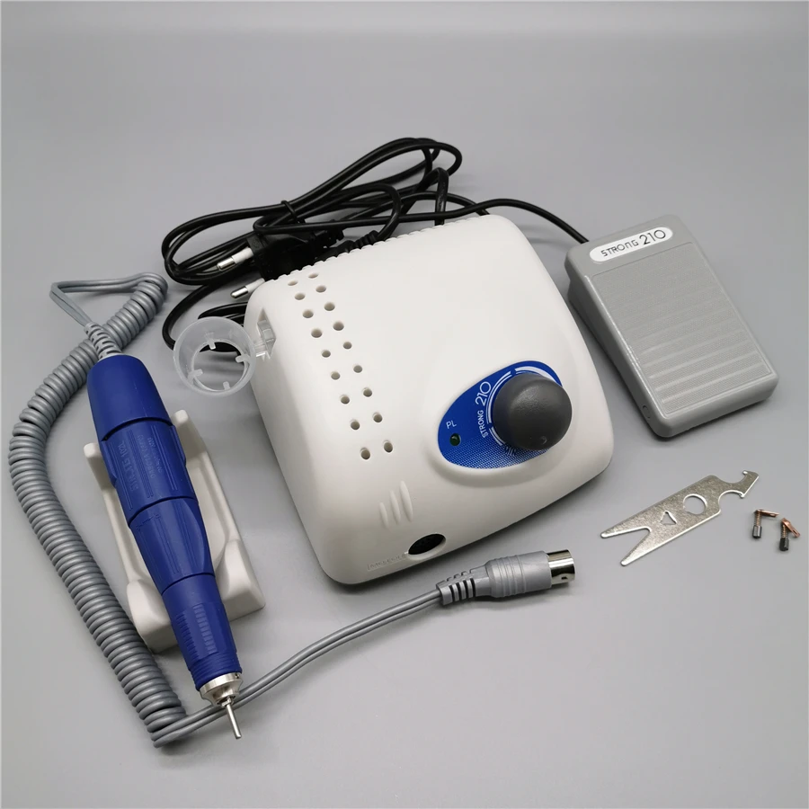 

65W 35000RPM Electric Nail Drill Machine Strong 210 Model 102L Handpiece Manicure Pedicure Nail File Bits Nail Art Equipment