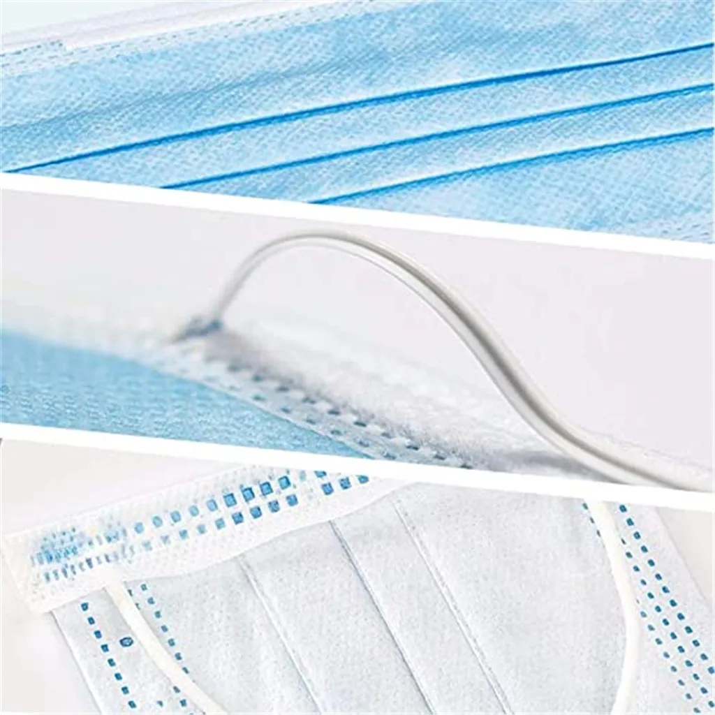 50 Masques jetables 3 couches de protection