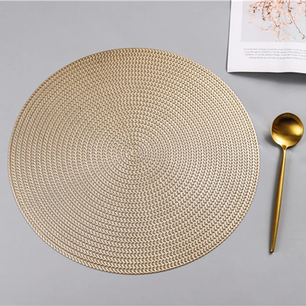 Hot 38cm Round PVC Eco-friendly Bowl Dish Placemat Heat Insulated Dinning Table Mat