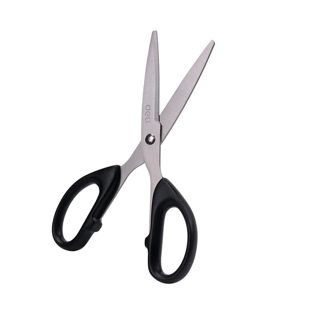 Deli 0605 Office Scissors 160mm(6.25) stainless scissors retail packing  Good looking desk scissors - AliExpress