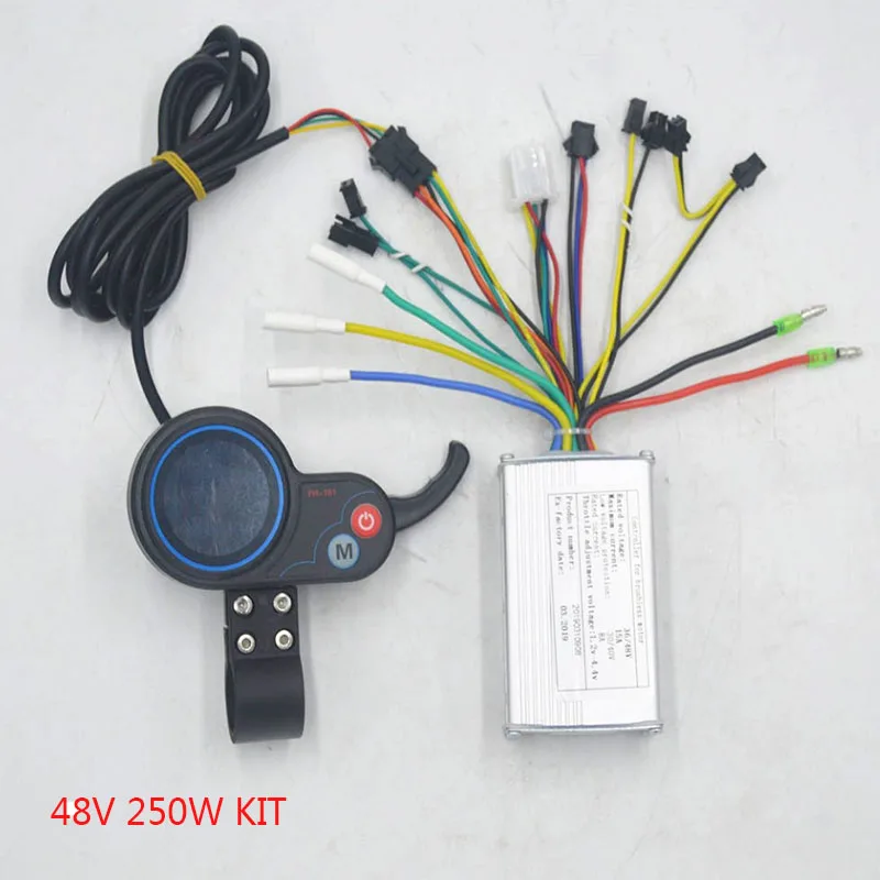 36/48V 250W 350W electric scooter controller with throttle LCD display for BLDC motor/scooter/e bike brushless sensor - Цвет: 48V 250W