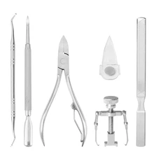 6 шт., забота о ногах инструменты для вросших ногтей, педикюра инструмент комплект кусачки крепёжные приспособления для ногтей паронихии Подиатрия корректор