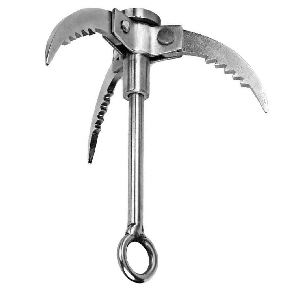 

Foldable Survival Grappling Hook 3/4 Claws Climbing Claw Stainless Steel Outdoor Climbing Rescue Grappling Hook Wall Equipment
