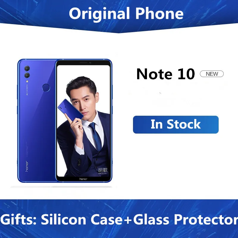 Honor Note 10 Kirin 970 Восьмиядерный мобильный телефон 6,95 дюймов Android 8,1 отпечаток пальца ID NFC 5000 мАч OTA 8 Гб ram 128 ГБ rom