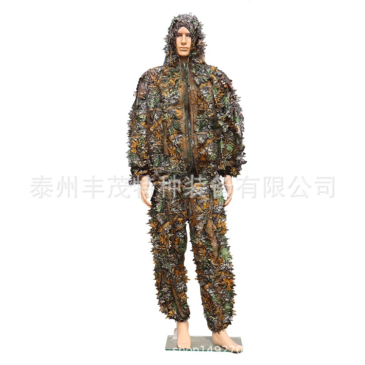 ジェダイください学生 3d葉迷彩迷彩マント迷彩衣服鶏のghillieスーツ狩猟服葉サービス Hunting Ghillie Suits Aliexpress