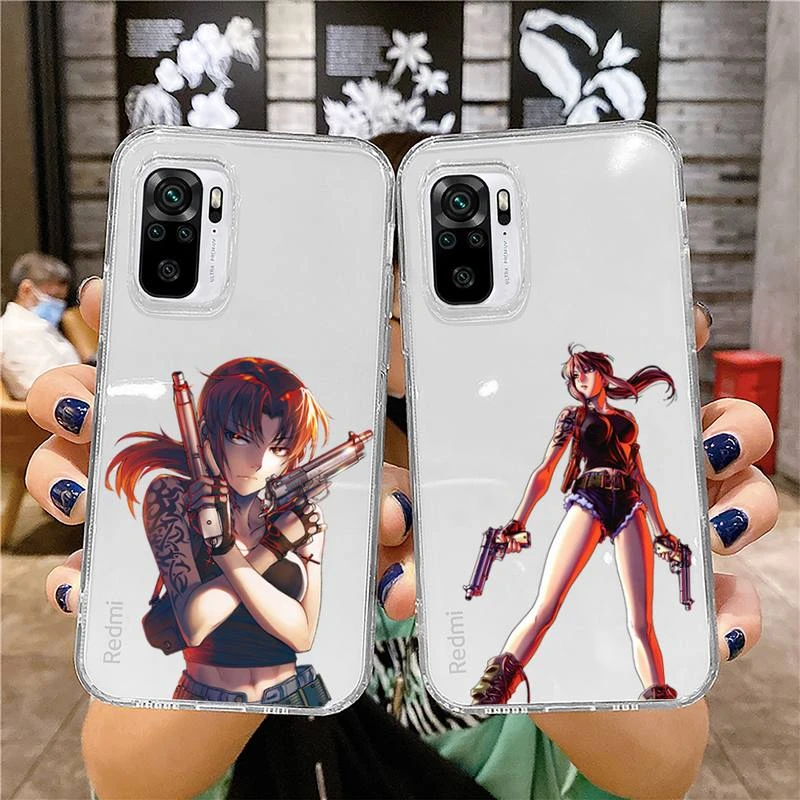 Zororong Black Lagoon Cartoon Phone Case For Xiaomi 11 Redmi Note 10 9 8 7 Pro Lite T A S 10t 9a 9s 8t Pro 4g Transparent Case Phone Case Covers Aliexpress