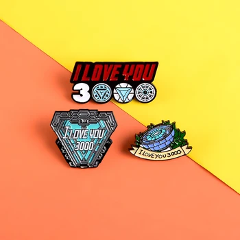 

Movie enamel pin I Love You Everyday badges Energy core brooches Lapel pins Clothes backpack bag Accessories gift for movie fans