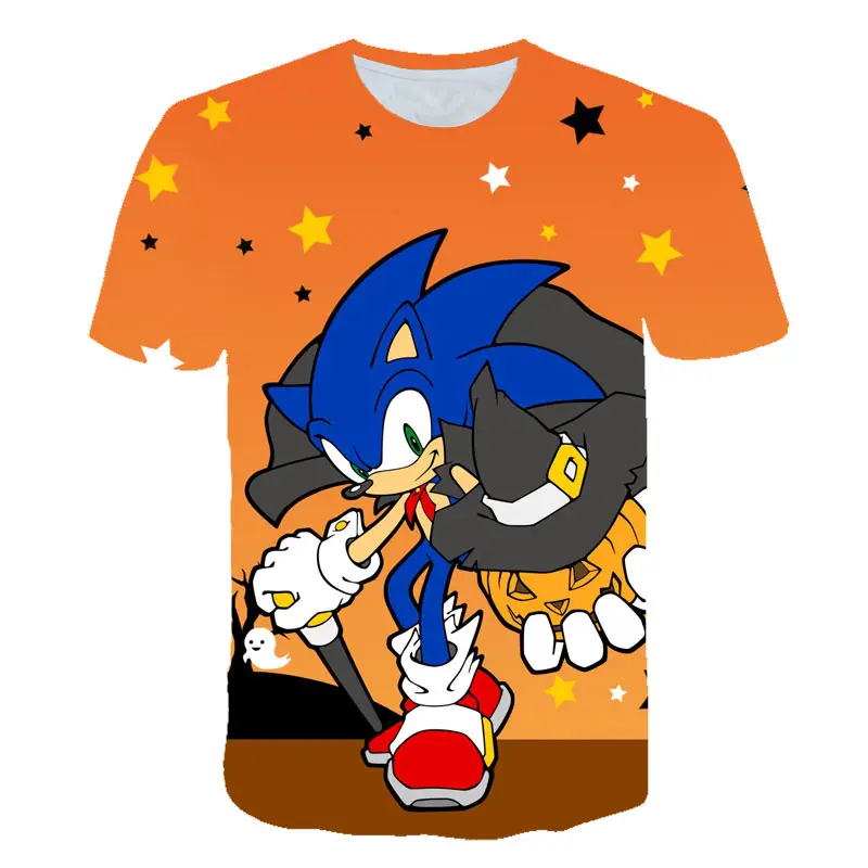 Мальчики Супер Марио sonic с принтом Одежда для девочек 3D Забавные футболки Детский
