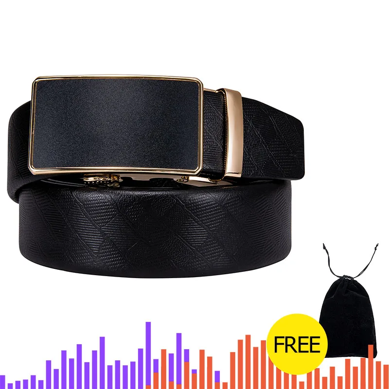 

Men's Belt Cow Leather Belts Brand Fashion Automatic Buckle Genuine Leather Belt For Men 3.5cm Width Business Male Strap DiBanGu