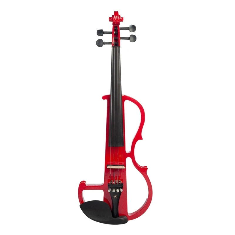 

NAOMI Electric Violin 4/4 Violin Electric Violin Hard Case+ Cable +Headphone Red Color Set New