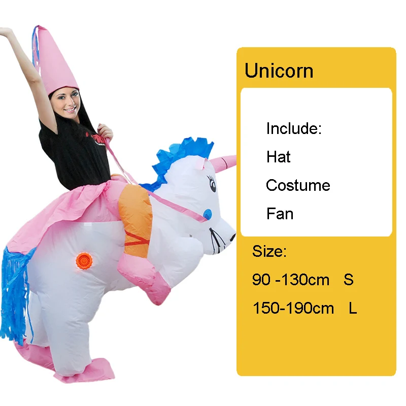 unicorn Надувной костюм для детей и взрослых, костюм сумо, костюмы для костюмированной вечеринки единорога и динозавра, вечерние костюмы на Хэллоуин - Цвет: unicorn