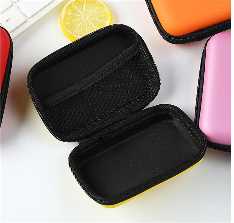 10pcs let Cartoon Mini Headphone Case Earphone Case Box Storage Bag cosmetic Small pieces key Organizer Portable Accessories
