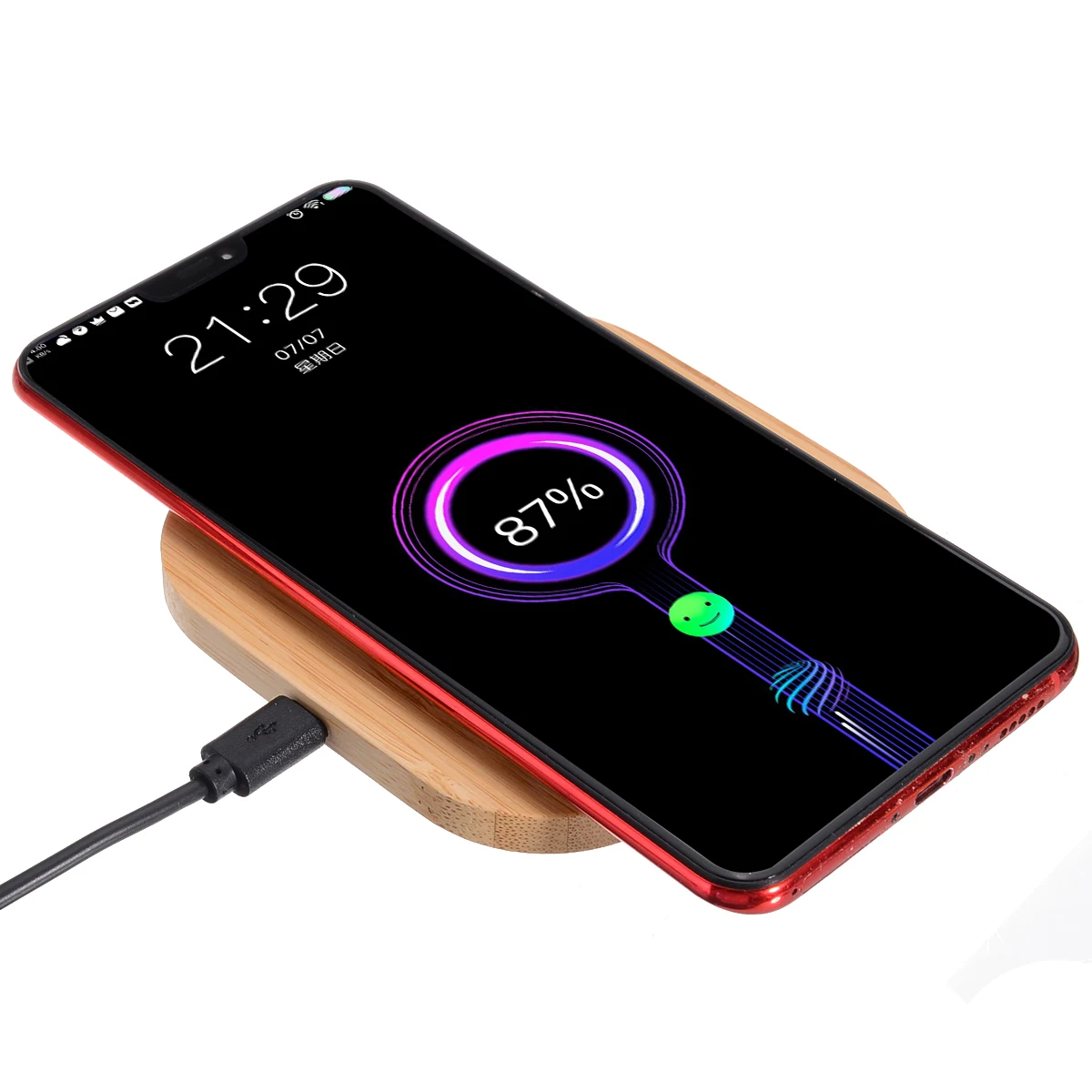 Portable Square Wood Bamboo Qi Wireless Charger Charging Pad Mat For iPhone 8 Plus X Samsung Galaxy S6/S6 Edge For Nexus 4 5 6