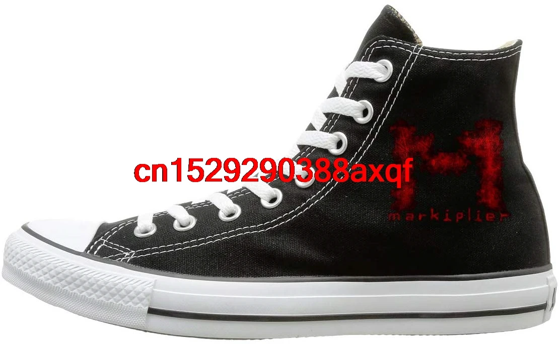 

Unisex Casual Shoes Boys and Girls Sports Shoes Daily Markiplier Print High-top Flat Canvas Shoes Fashion Sneakers Plus