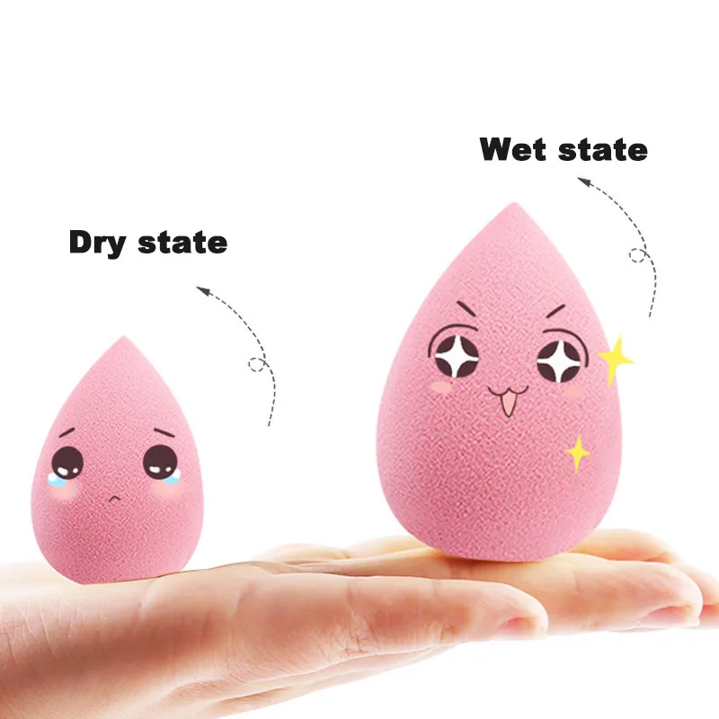 4pcs 메이크업 블렌더 화장품 퍼프 메이크업 스폰지 스토리지 박스 파운데이션 파우더 스펀지 뷰티 도구 여성 메이크업 액세서리