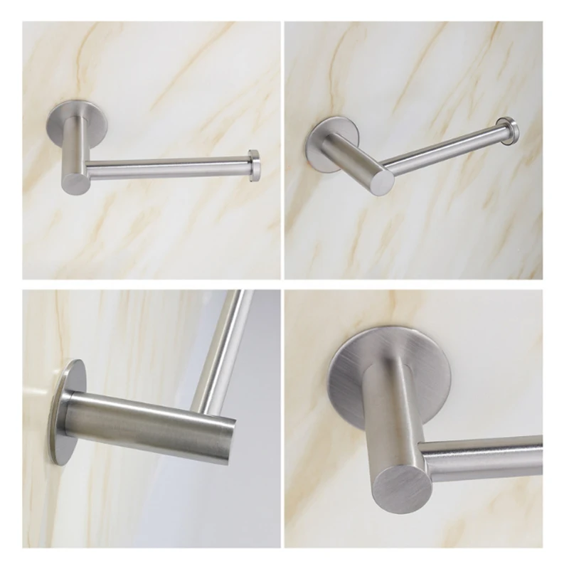 15cm large Self Adhesive Wall Mounted Stainless Steel Toilet Paper Roll Holder Racks Holder Kitchen Roll Tissue Stand Organizer