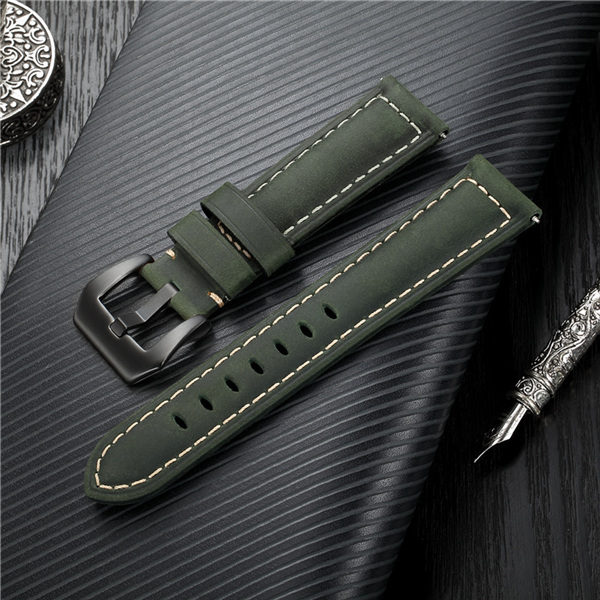 Vintage Watchbands with Stainless Steel Buckle Crazy Horse Cowhide Genuine Leather Strap 20mm 22mm 24mm 26m Watch Band