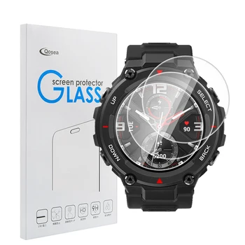 

3 Pcs Tempered Glass Screen Guard For Amazfit T-Rex Smartwatch Protective Clear Film Watch Screen Protector On Amazfit T-Rex