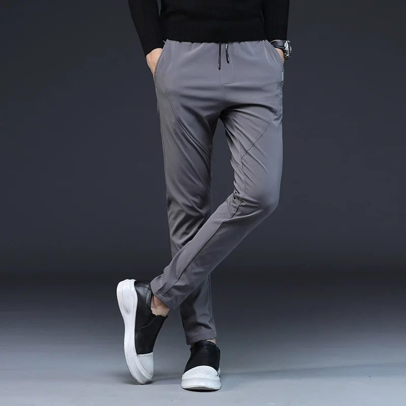 gray Pocket without Брендовые повседневные штаны-шаровары мужские штаны для бега мужские брюки для фитнеса мужские китайские традиционные Харадзюку летняя одежда T55 - Цвет: gray Pocket without