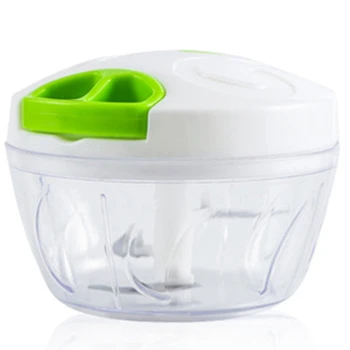 

Multifunction New High Speedy Design Vegetable Fruit Twist Shredder Manual Meat Grinder Chopper Garlic Cutter White+Green