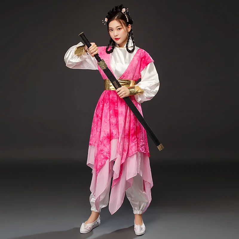 Женский костюм для косплея hanfu Древний китайский горничной занятий боевыми