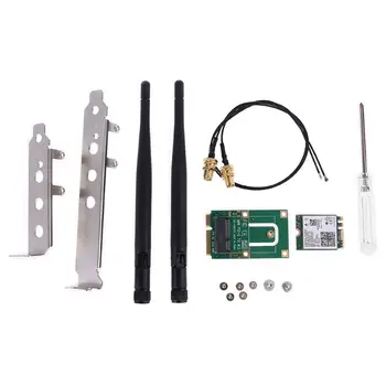 

AX200 Wireless Card Kits Mini Pcie Adapter IPEX 4 Antennas 2.4Gbps Bluetooth 5.0 AX200NGW 802.11ax/ac MU-MIMO 2x2 Wifi