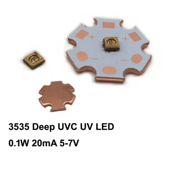 

High Power 3838 1W 270nm Deep UV LED CHIP UVC Ultraviolet LED Diode 150mA 5-7V with 20mm Copper PCB