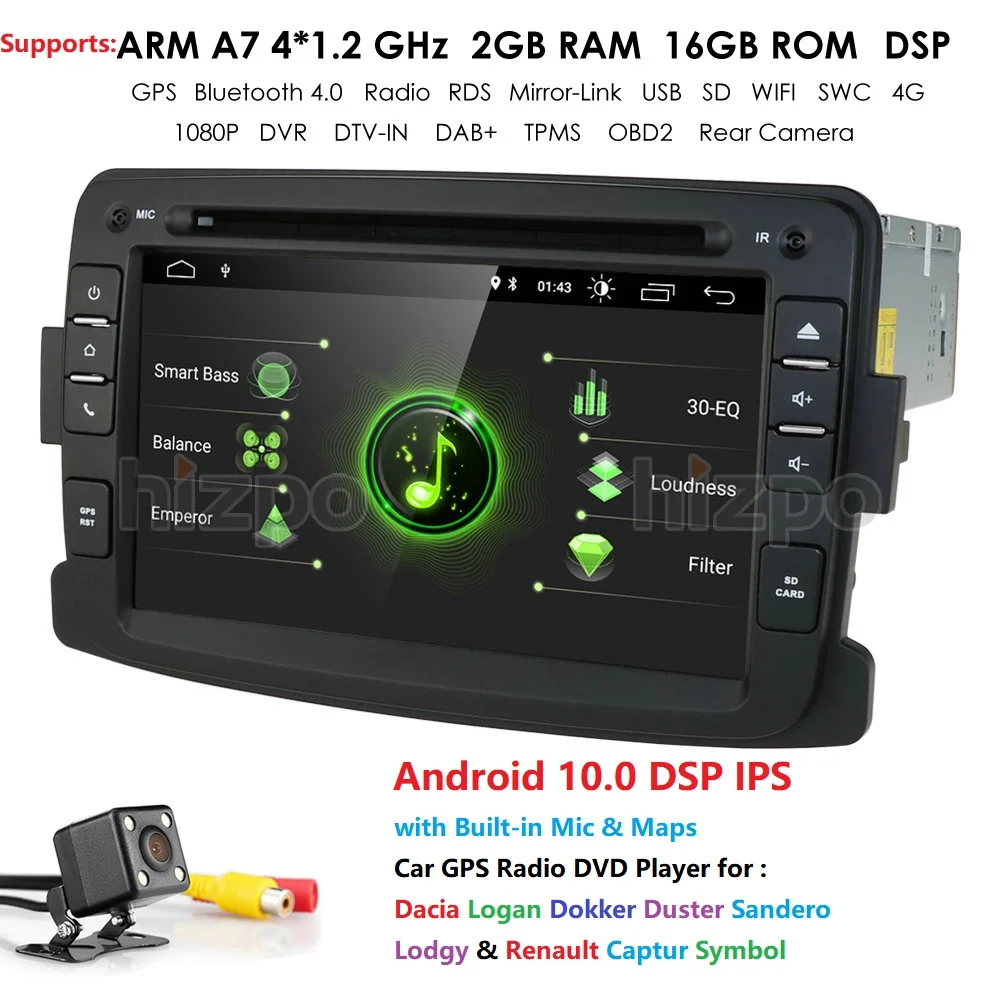 Четырехъядерный android 10,0 автомобильный dvd для Dacia Lodgy Logan, Duster Sandero 1din радио gps видео 4g wifi навигация мультимедийный плеер dsp Четырехъядерный android 10,0 автомобильный dvd для Dacia Lodgy Logan, Duster Sandero 1din радио gps видео 4g wifi навигация мультимедийный плеер dsp