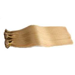 I Tip Hair Extensions For Volume 16inch-24inch Straight Human Hair Keratina Pre-bonded Capsules Fusion Hair Color 27