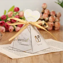 Новая мраморная треугольная пирамида конфетная коробка свадебные подарки коробки шоколадный детский душ сувениры для гостей вечерние мероприятия