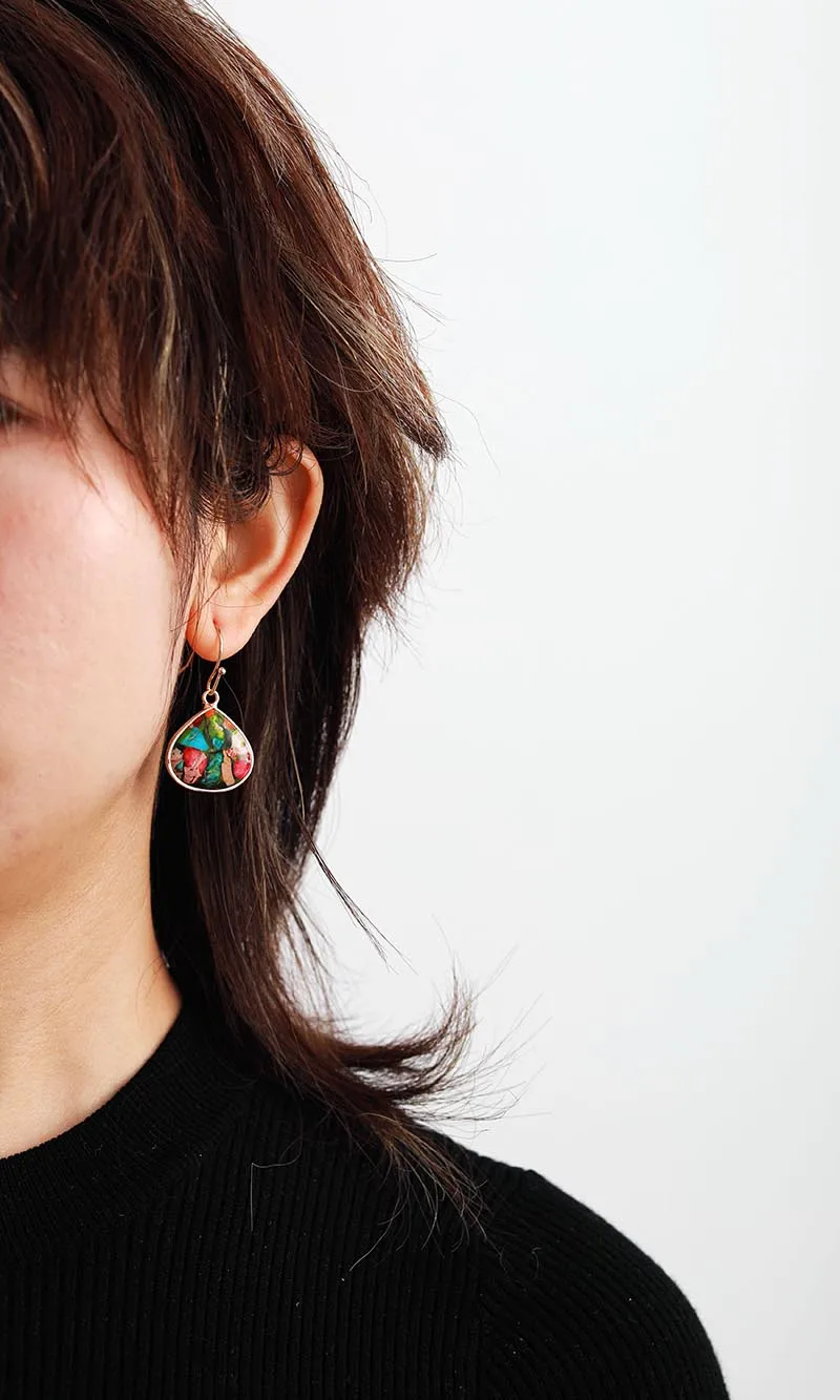 Romantic Womens Blue Earrings Teardrop Dangle Earring Bold Fashion Natural Stones Luxury Designer Jewelry Bijoux - Image 6