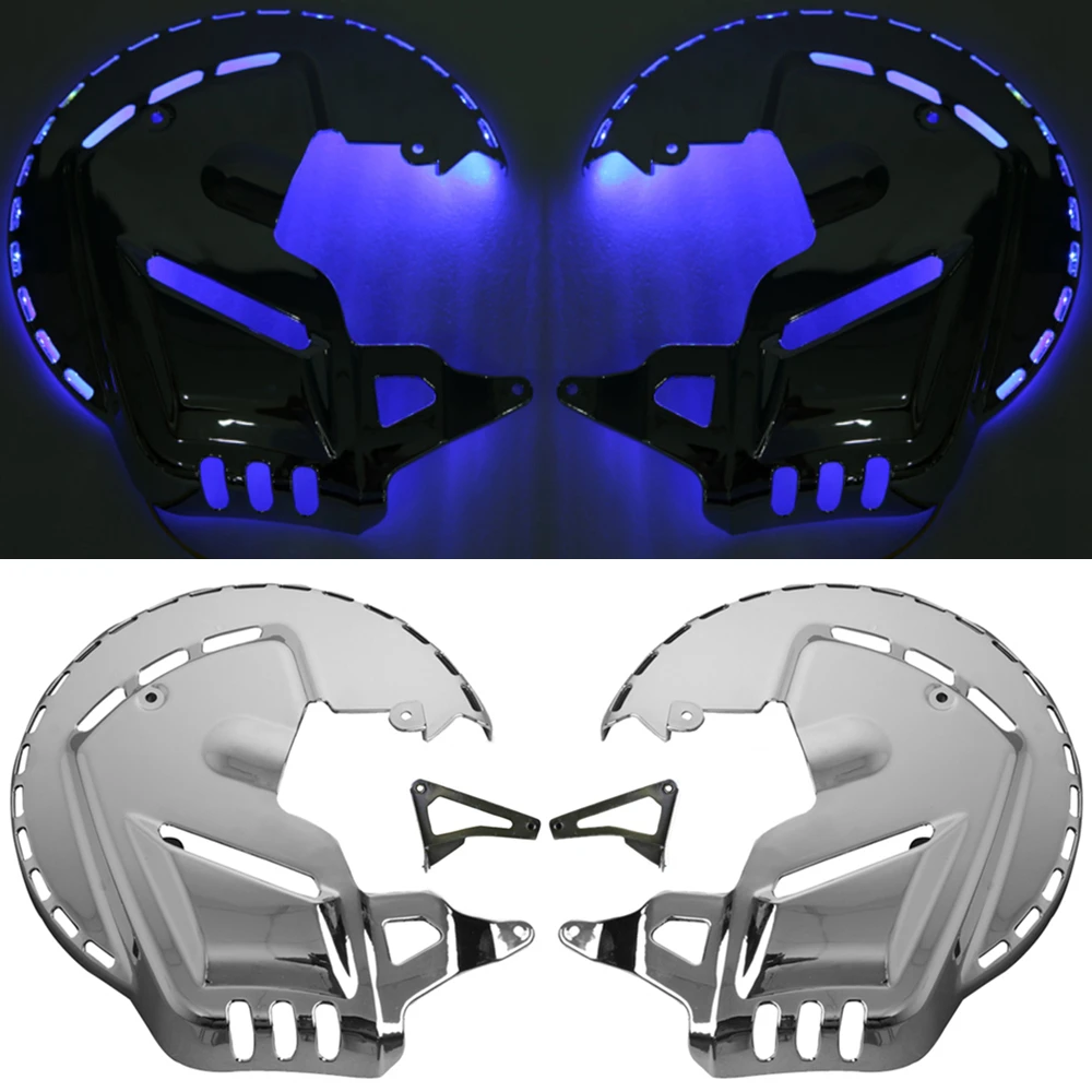 Chrome LED Brake Rotor Covers For Honda Goldwing GL1800 2001-2014 & F6B 2013-2015 - Red Ring Of Fire - View #10