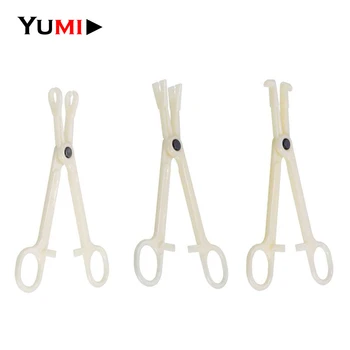 

20PCS Disposable Sterile Slotted Round Navel Forceps Clamp Triangle Open Plier Ear Nose Piercing Tools Tattoo Piercing Supply