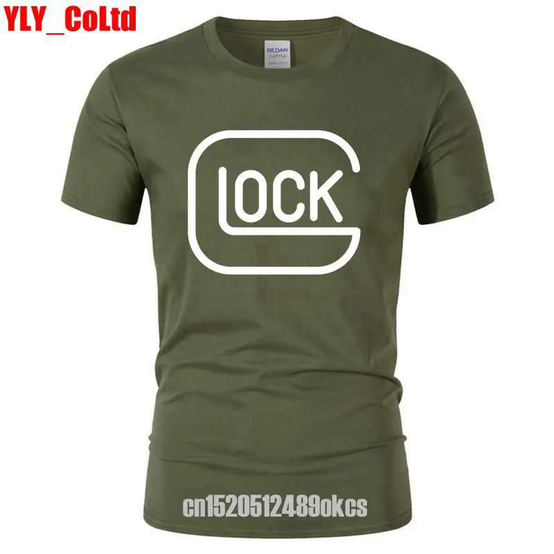 Мужская футболка с надписью Glock уникальная из 100% хлопка коротким рукавом унисекс