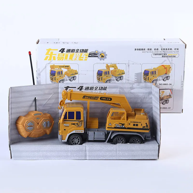 1/30 RC Мини грузовик 4 канала 2,4G Строительная модель крана с светодиодный эффект забавная игрушка для детей Рождественский подарок