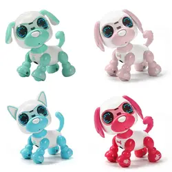 Robot intelligent pour chien, jouet interactif, chiot intelligent, enregistrement électronique des yeux, son, chant, sommeil, cadeau pour enfants 
