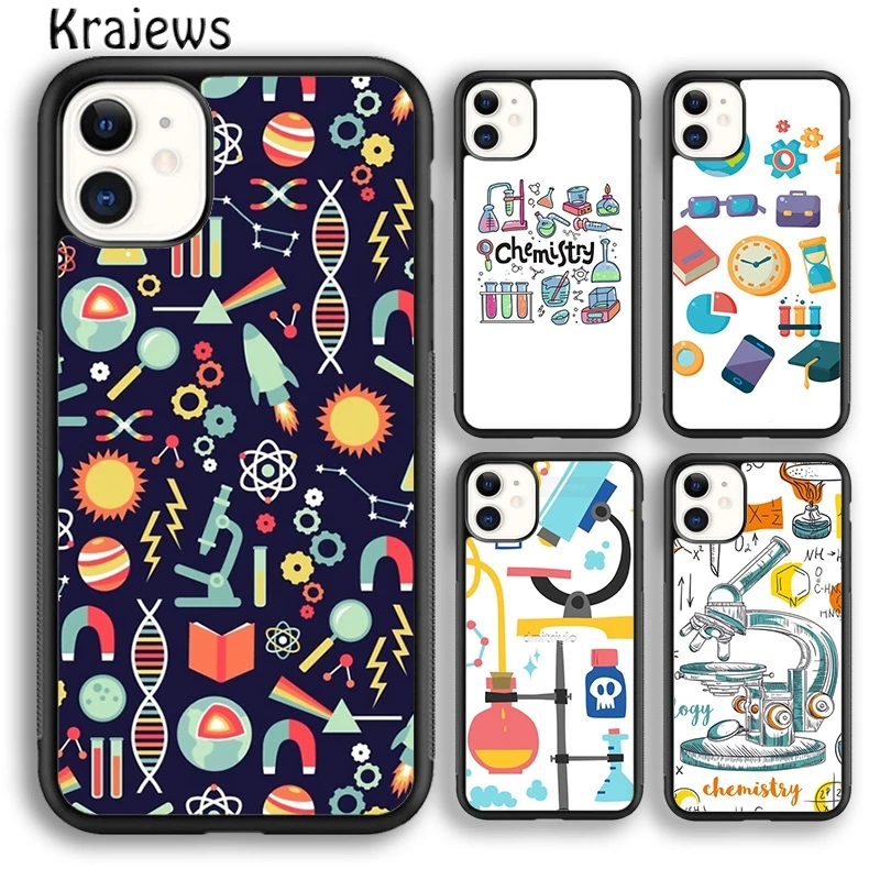 Krajeans Science Study Icon Custodia Per Telefono Cover Per Iphone 15 Se2020 14 6 7 8 Plus Xr Xs 11 12 13 Pro Max Coque Shell Fundas