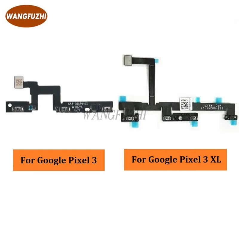 

WANGFUZHI Original for Google Pixel 3 3 XL Power Button Flex Cable Power On Off Connector Replacement Part