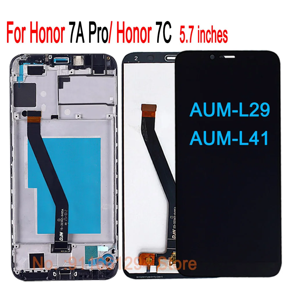 ЖК-дисплей 5 7 дюйма для Huawei Honor 7A Pro сменный сенсорный экран рамка монитора дисплей