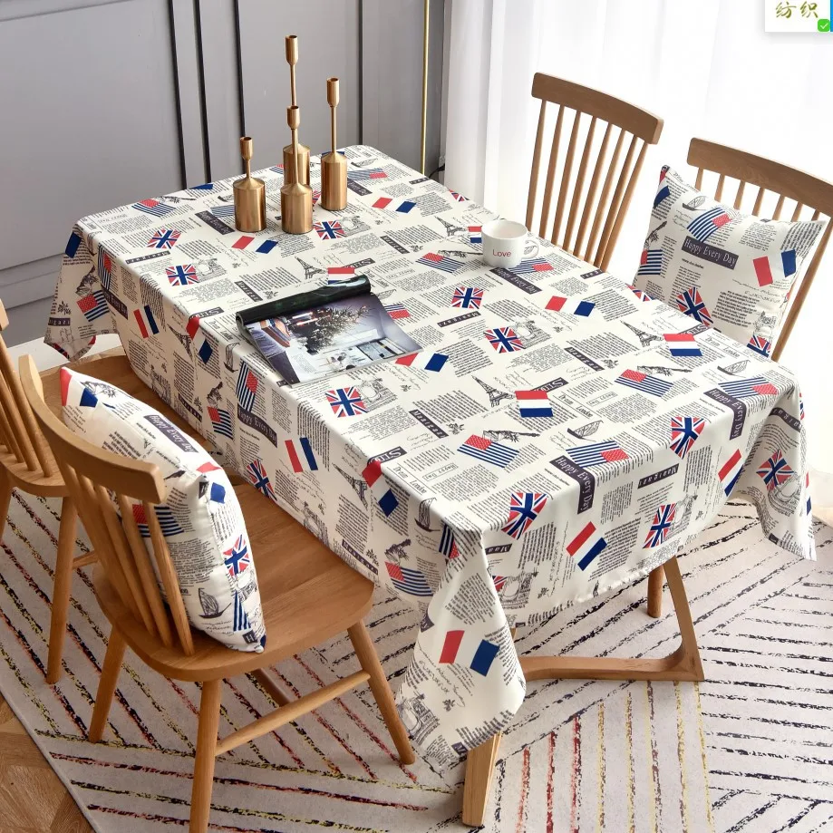 

British Flag Prints Tablecloth Waterproof Rectangular Oilproof Tablecloths TV Cabinet Kitchen Party Dector Table Cover