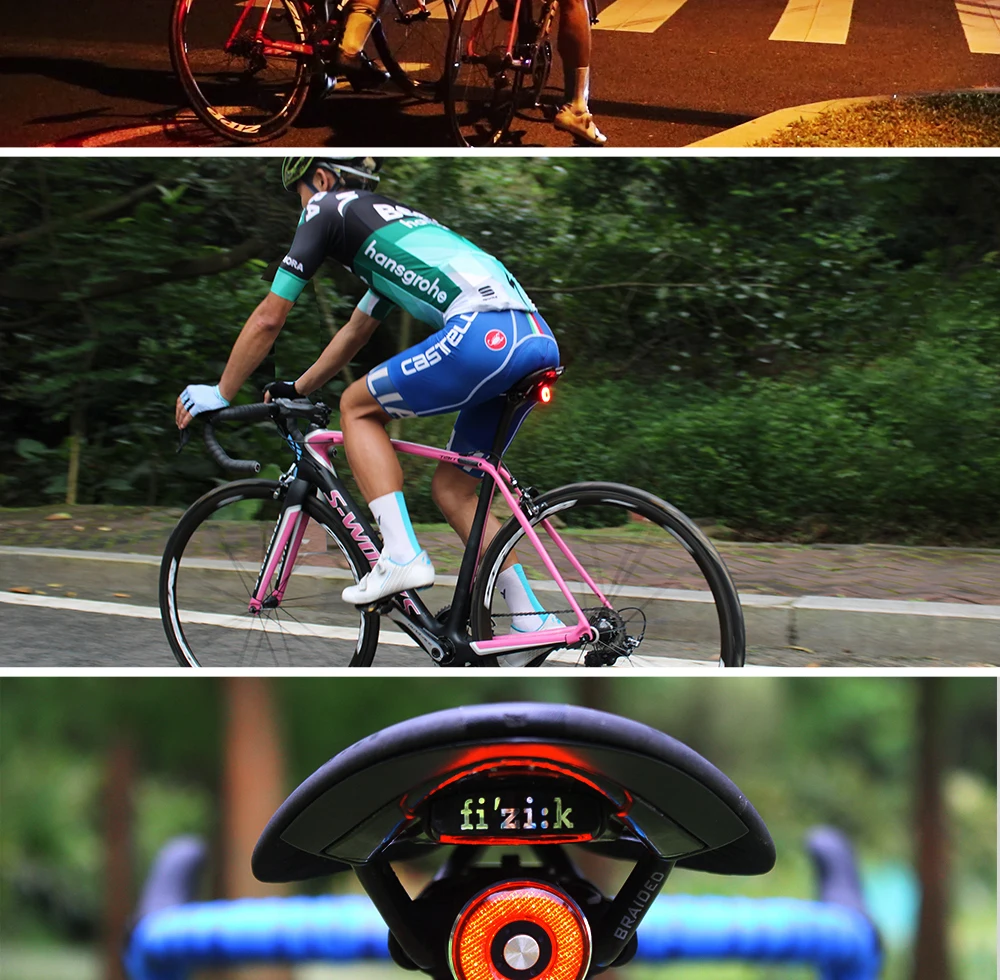 Bicycle Taillights Intelligent Brake Sensor Taillights MTB/ Road Bike Rear Bicycle Rear Light USB Brake Tail Light 6-20 Hours