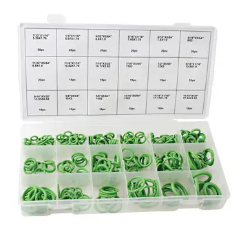 

High Temperature 270PC Rubber O-ring Green Gasket Assortment Kit Seals Automotive Air Conditioning Refrigerant