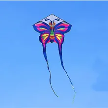 Высокое качество Детские воздушные змеи Большой hd бабочка воздушный змей 10 шт./партия с ручкой линии ripstop нейлон змеи завод весь