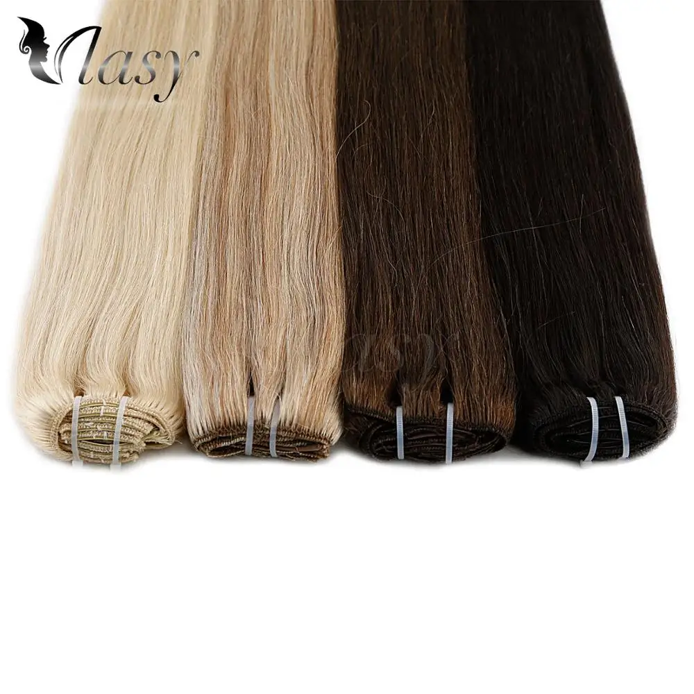 Vlasy 7pcs/set Machine Made Remy Human Hair Full Head Straight Clip In Human Hair Extensions 20'' 24'' 100g/set