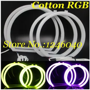 

2*127mm&2*158mm Cotton RGB Angel eyes halo ring kit for BMW E53 X5 1999-2004 Pre-facelift remote control flash 16colors